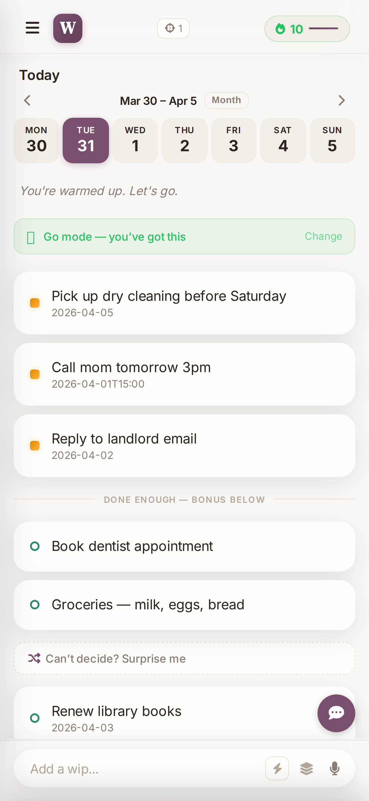 WIPS app home screen preview